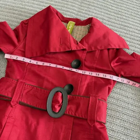 Soia & Kyo Trench Coat Women’s Size Small Winter Fall City Career Office Read - Picture 5 of 13